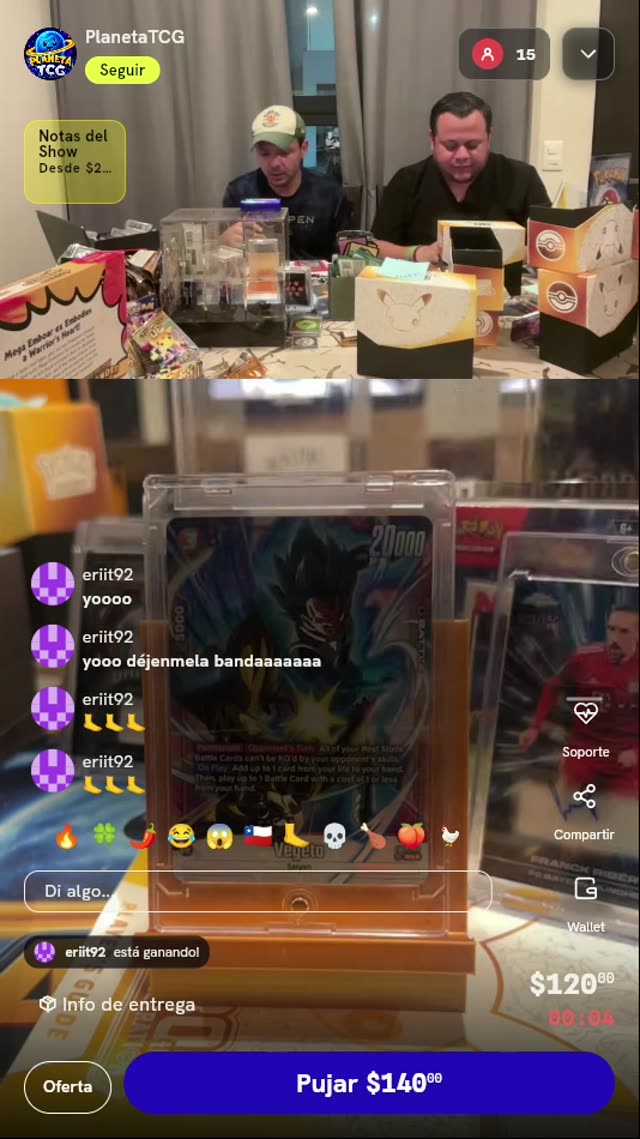 Carta Vegeta FB02-133 Dragon Ball Fusion World