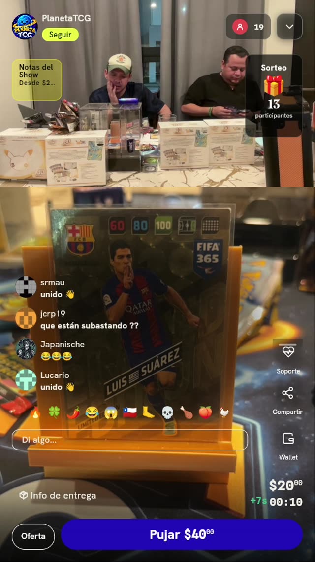 Carta Luis Suárez Panini FIFA 365 Limited Edition