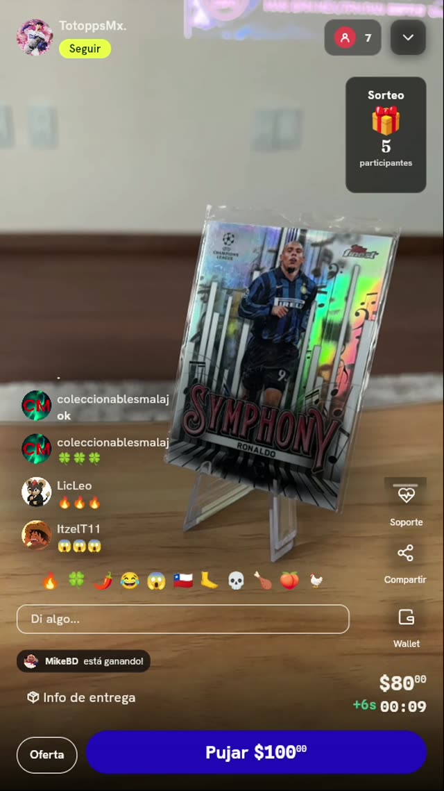 Carta Topps Finest Ronaldo Symphony