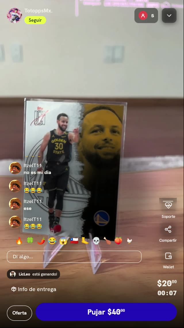 Carta Topps Chrome Stephen Curry