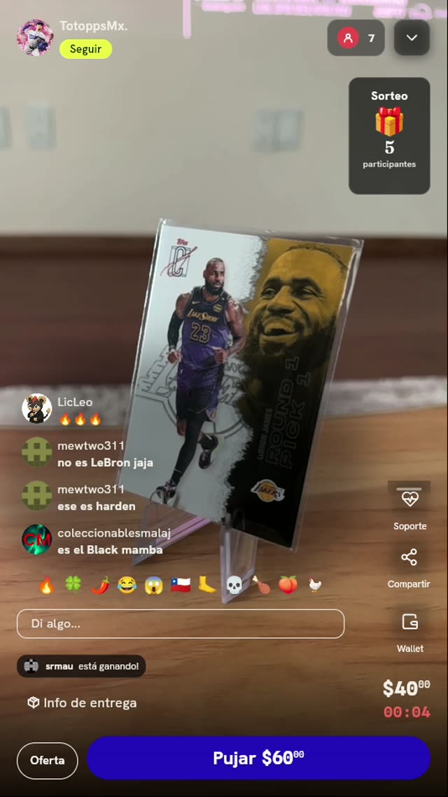 Carta LeBron James Topps Signature Class