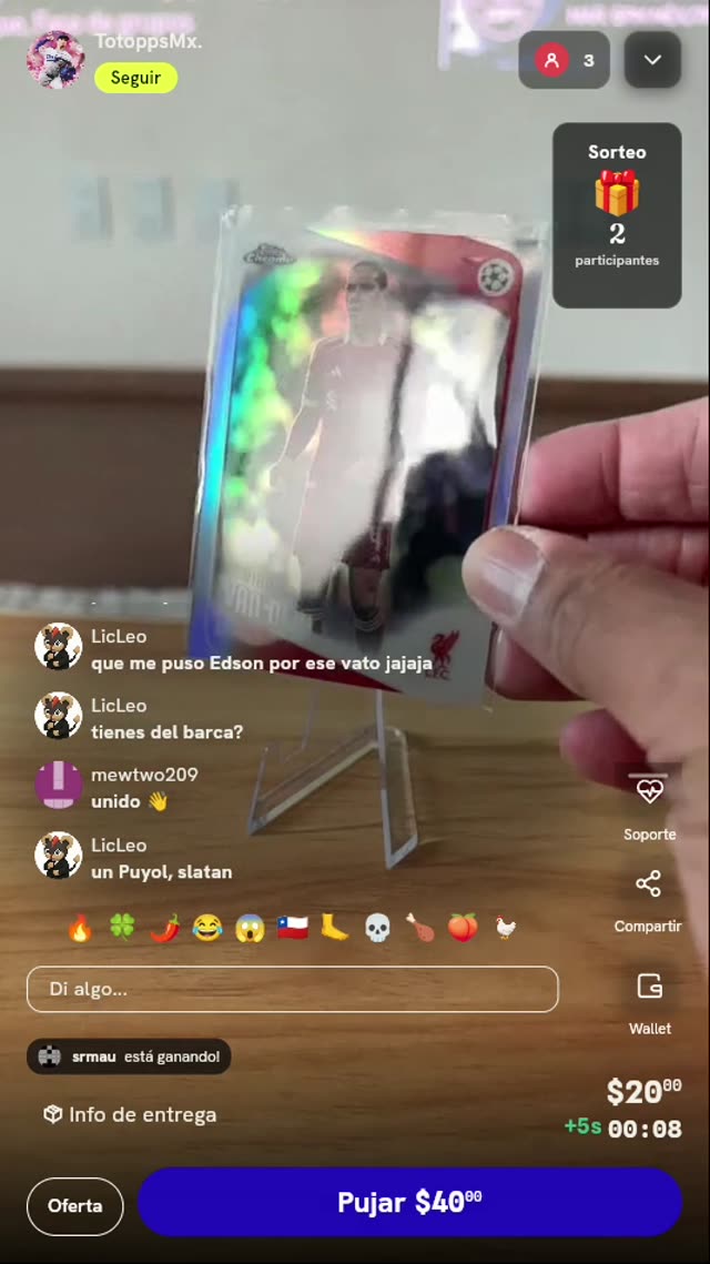 Carta Topps Chrome Virgil van Dijk