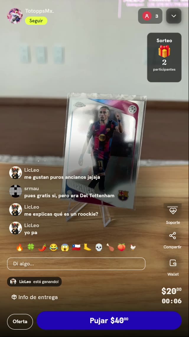 Carta Topps Chrome Raphinha FC Barcelona