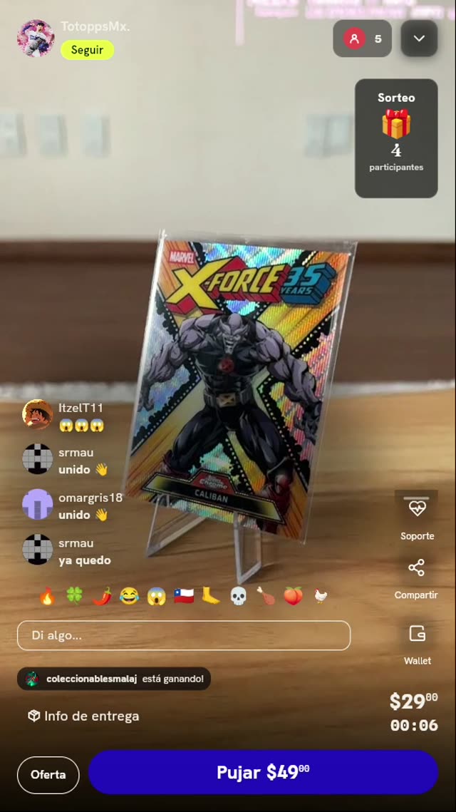 Carta Caliban Topps Chrome Marvel