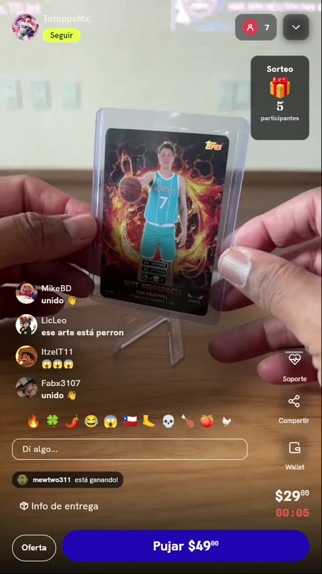 Carta Topps Hot Prospects Kon Knueppel