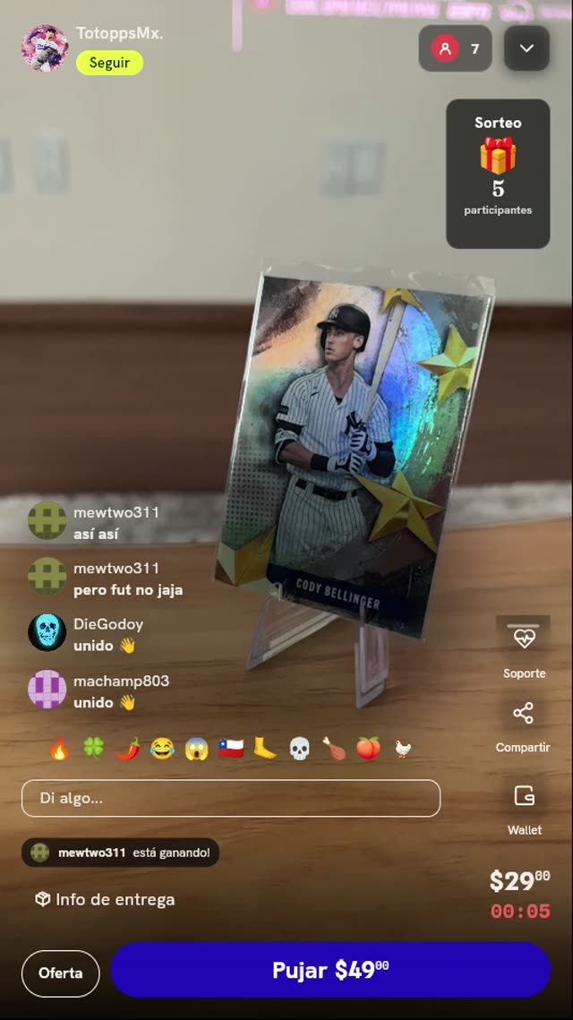 Carta Cody Bellinger Stars of MLB