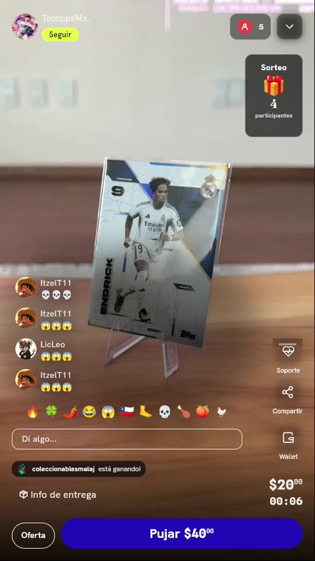 Carta Topps Endrick Real Madrid