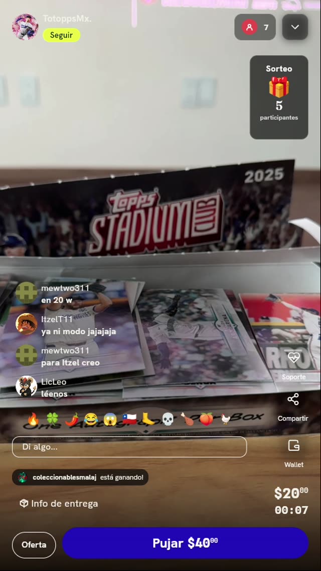 Lote de tarjetas Topps Stadium Club