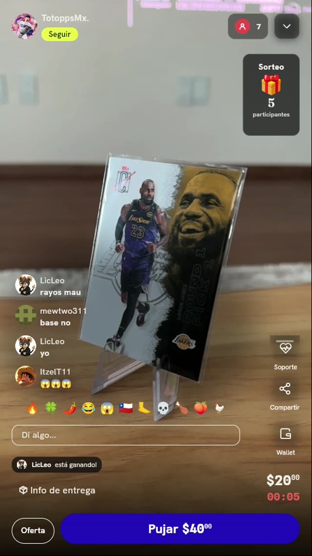 Carta LeBron James Topps Signature Class
