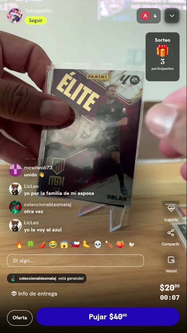 Tarjetas Panini ÉLITE de fútbol