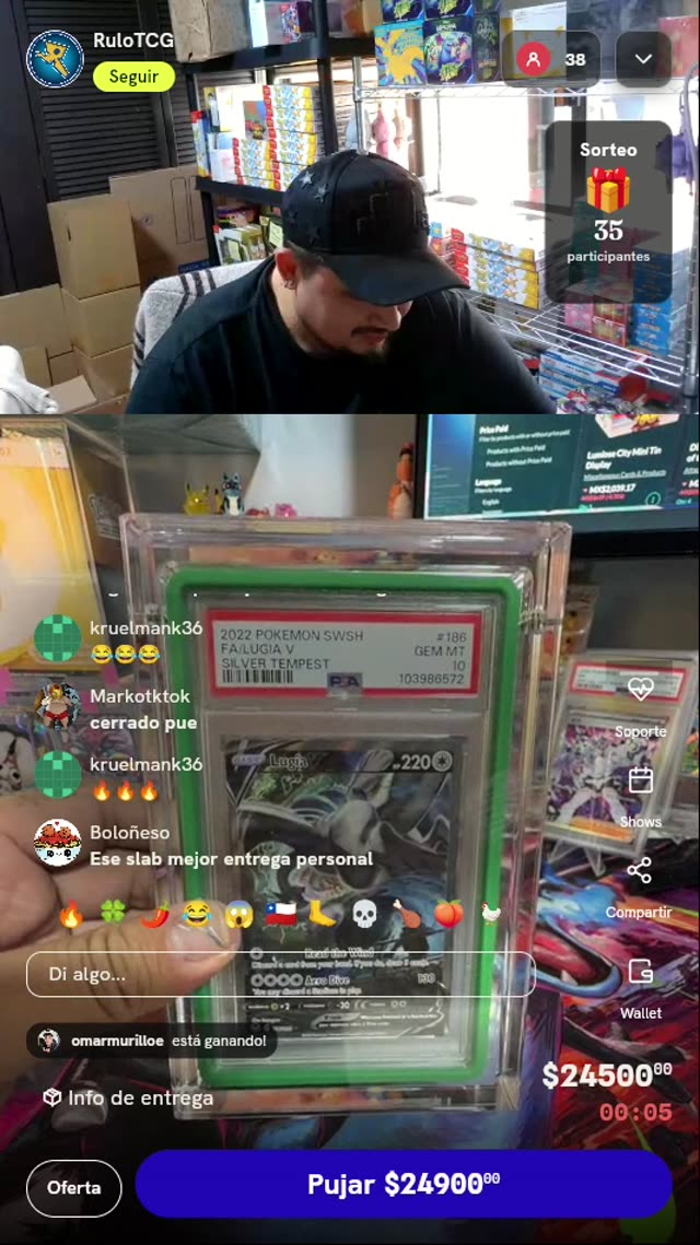 Carta Pokémon Lugia V Alt Art PSA 10