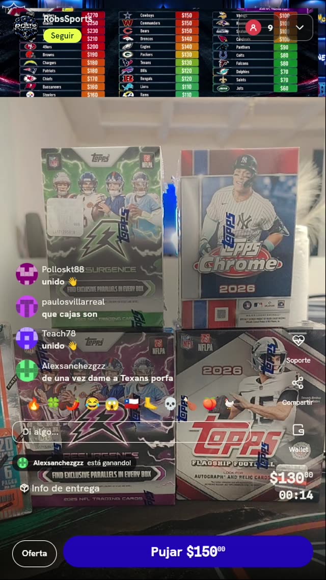 Houston Texans Break NFL Topps