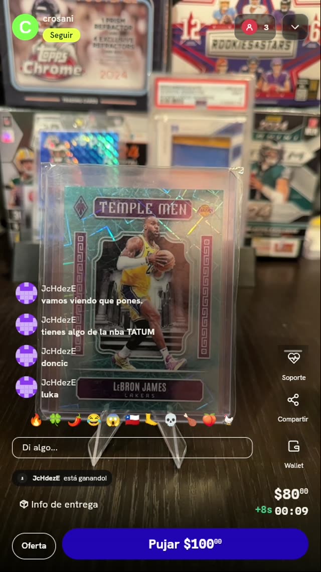 Carta LeBron James Panini Phoenix