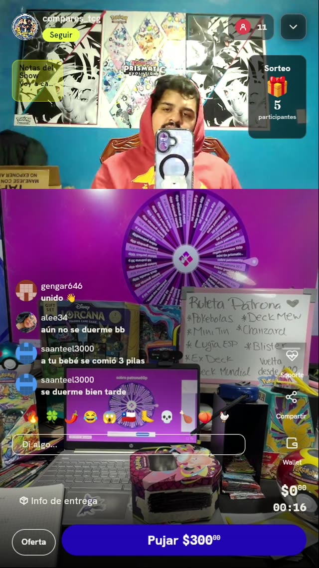 3 giros en Ruleta Pokémon TCG