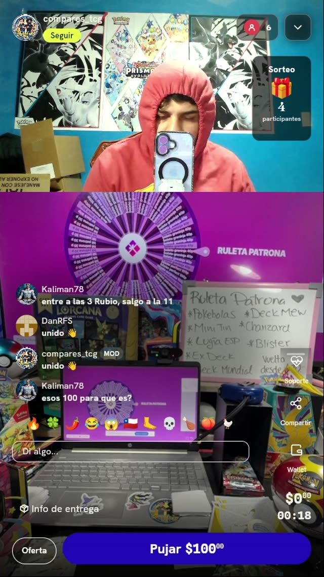 Giro en Ruleta Patrona Pokémon
