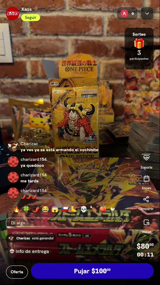 Pokémon Storm Emeralda y One Piece OP-17