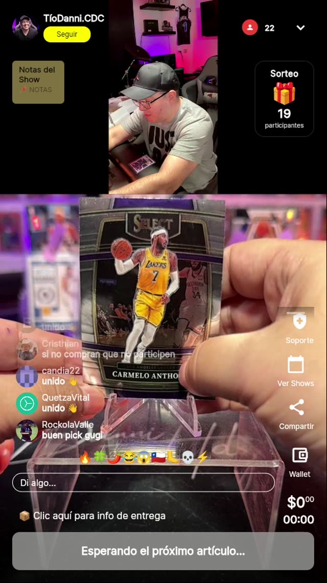 Carmelo Anthony Panini Select Lakers