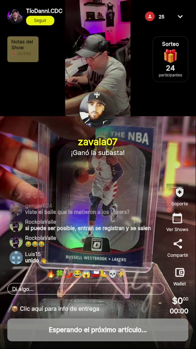 Russell Westbrook Optic NBA card