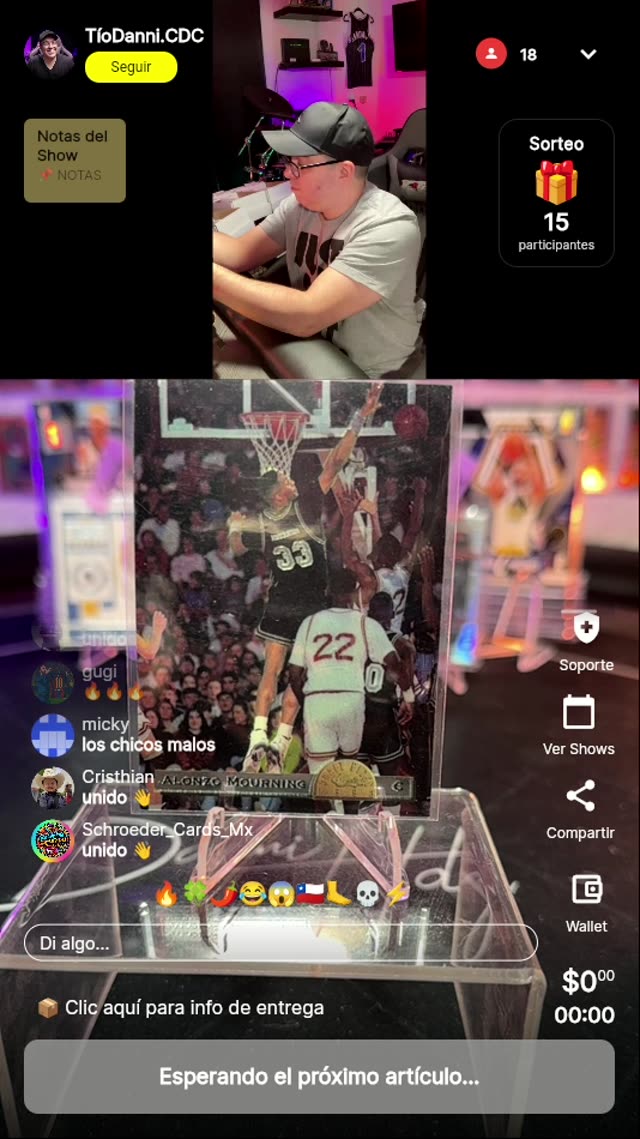 Cartas Alonzo Mourning y Ginobili