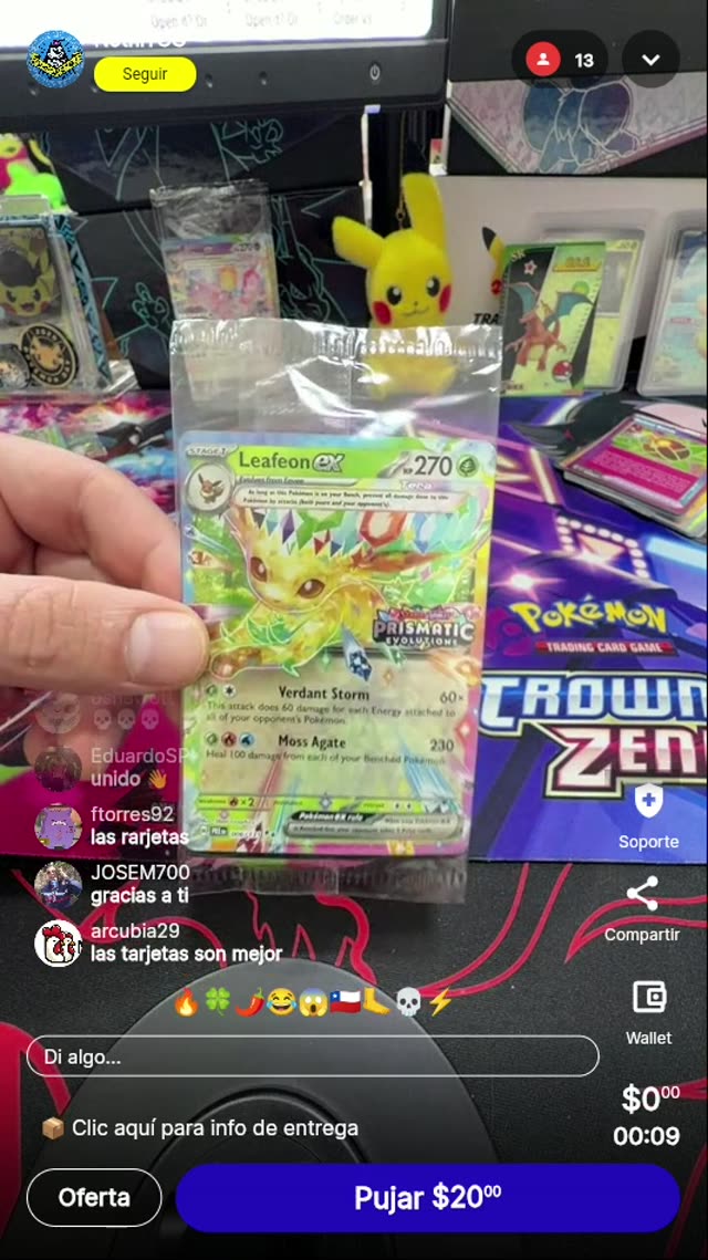 Leafeon EX Crown Zenith Holo