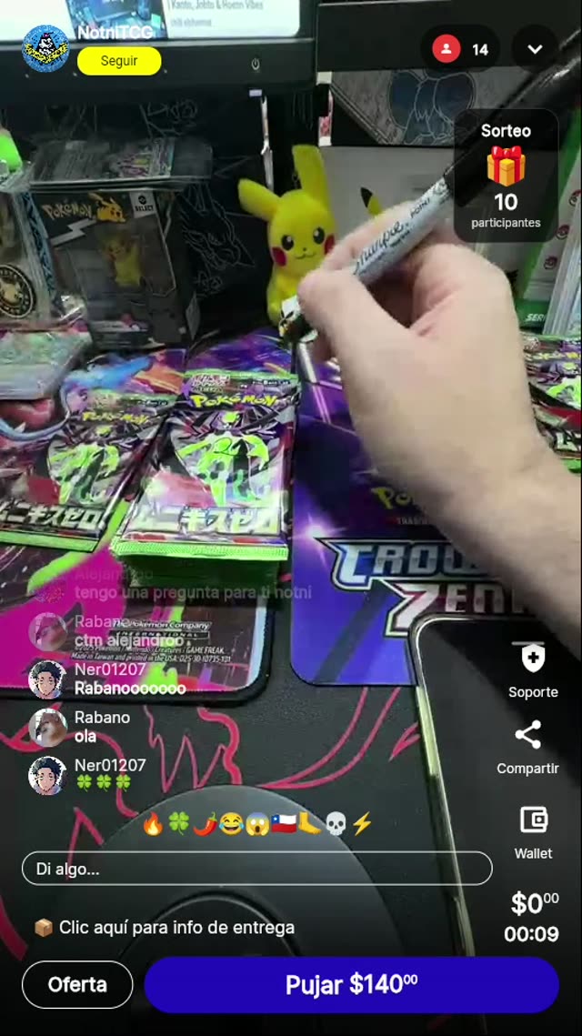 Sobre sellado Pokémon TCG