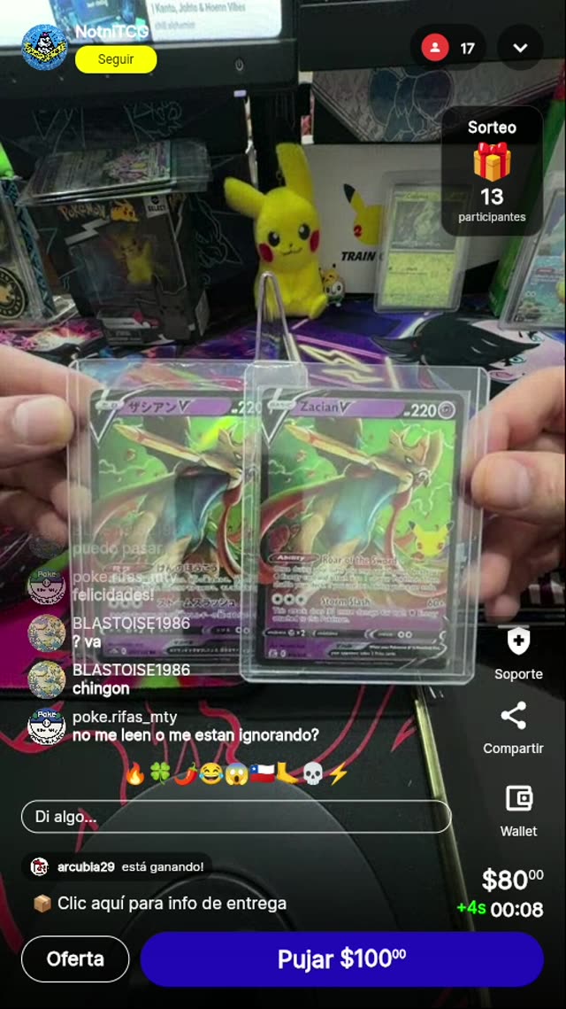 Pokémon Zacian V y Greninja ex