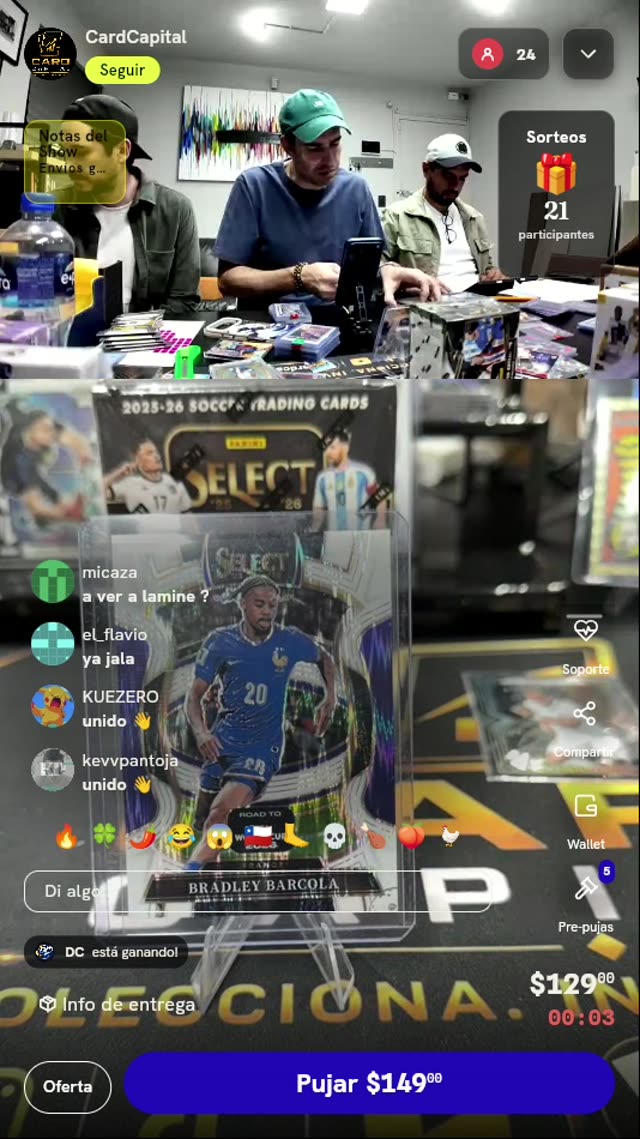 Carta Panini Select Bradley Barcola Francia