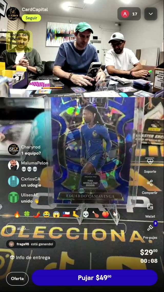 Carta Eduardo Camavinga Panini Select