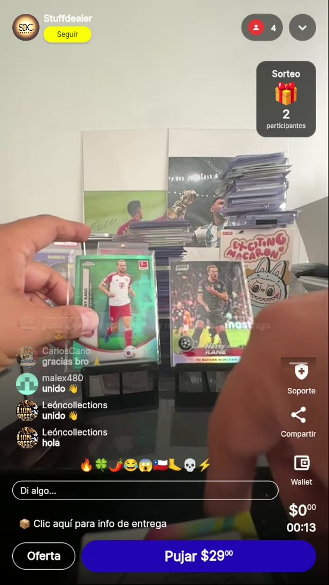 Harry Kane tarjeta de fútbol
