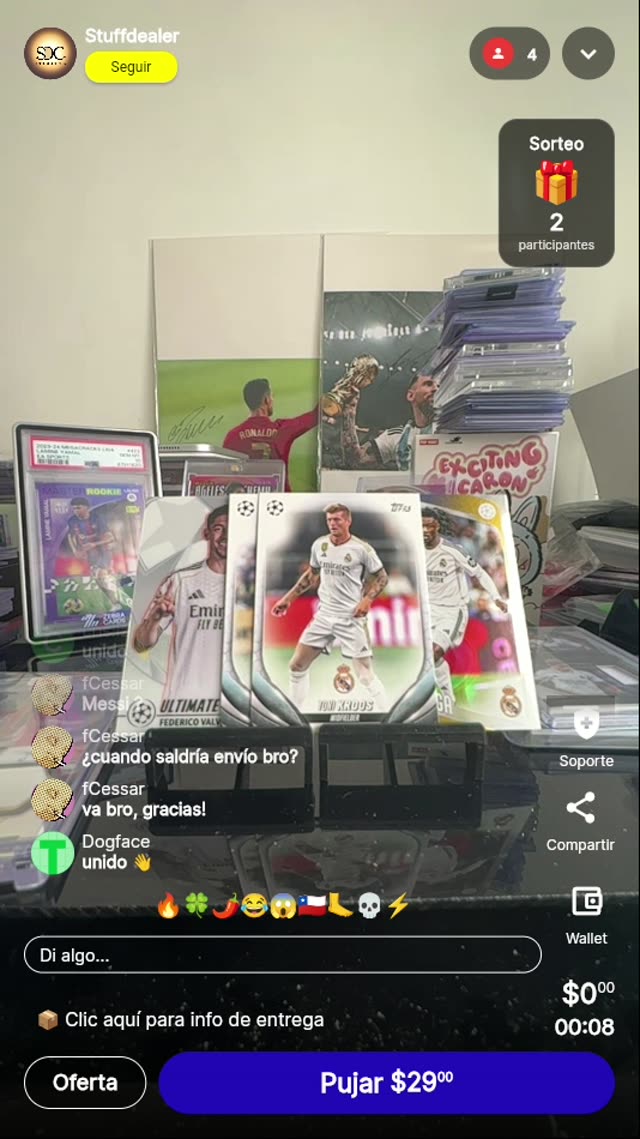 Vinicius, Modric Topps Card 4x1
