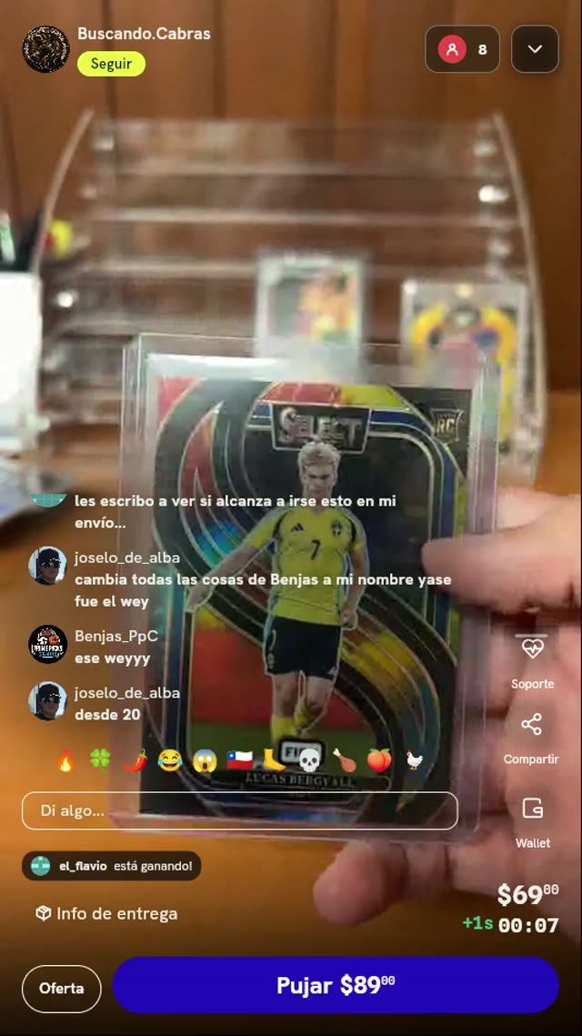 Carta Lucas Bergvall Panini Select /25