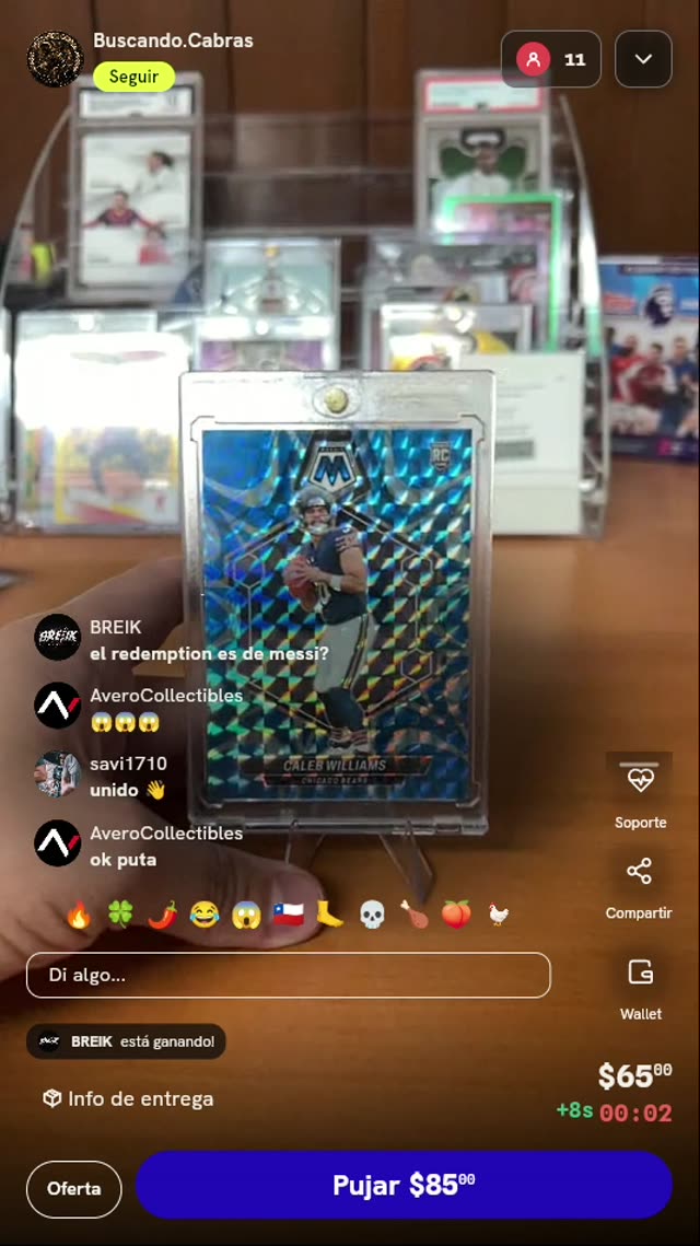 Carta Caleb Williams Panini Mosaic RC