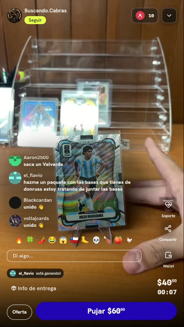 Carta Panini Prizm Diego Maradona