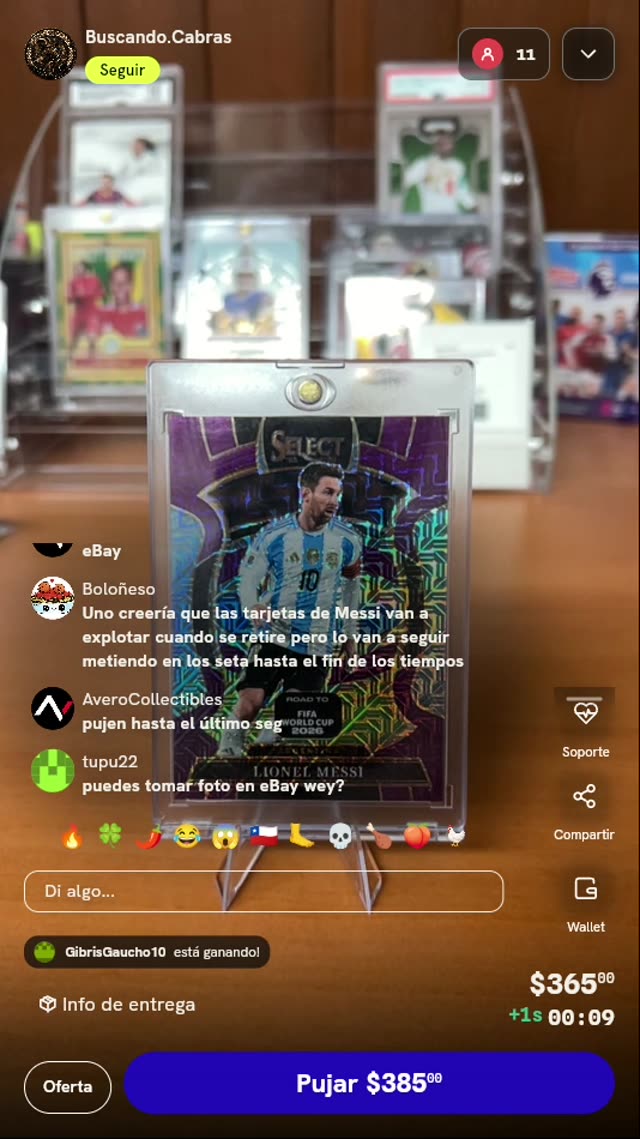 Carta Panini Select Lionel Messi Purple Mojo