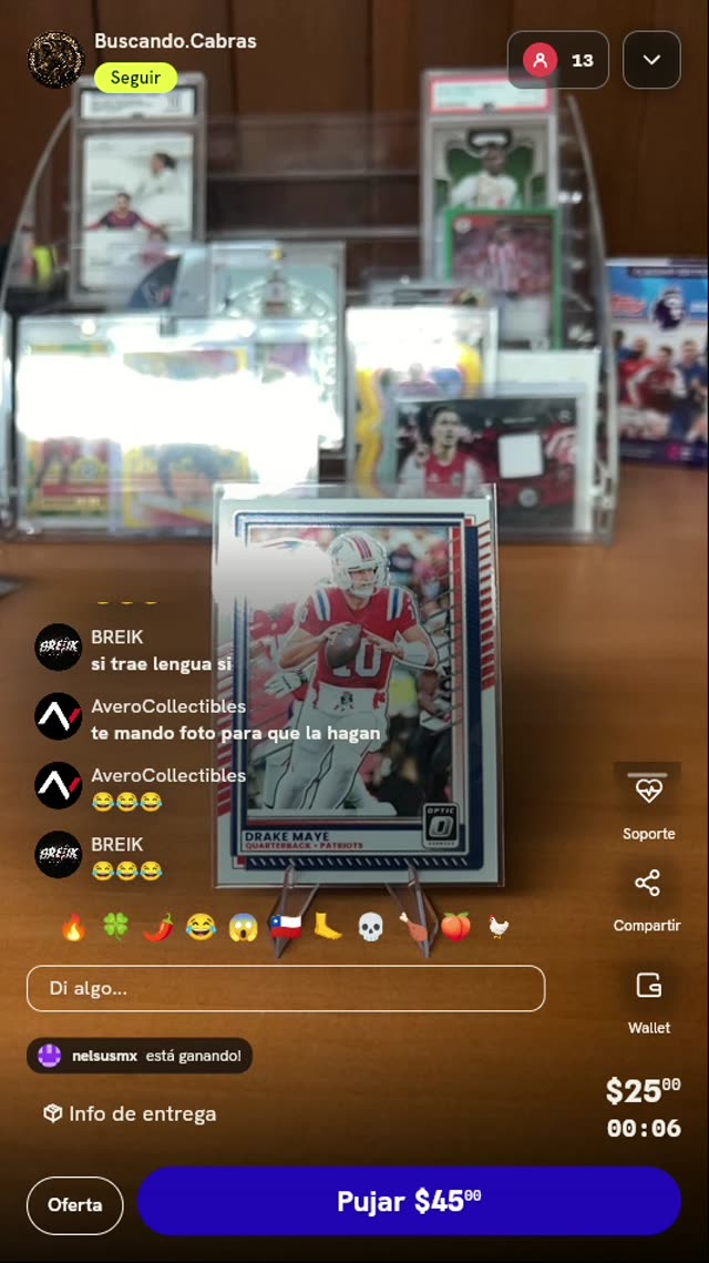 Carta Drake Maye Donruss Optic Preview