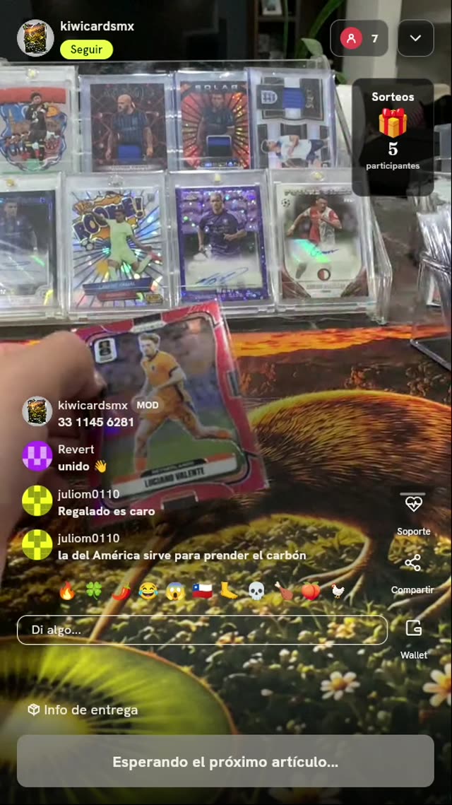 Carta Panini Prizm Luciano Valente