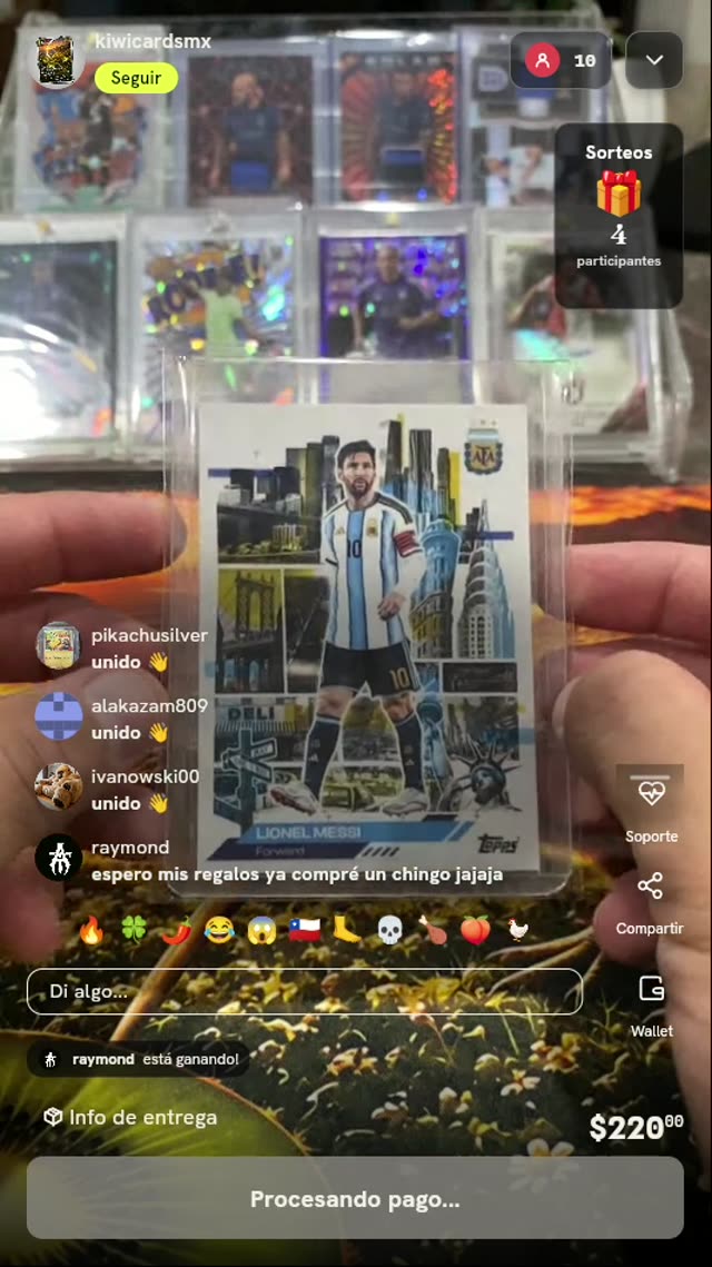 Carta Topps Lionel Messi AFA in the Apple