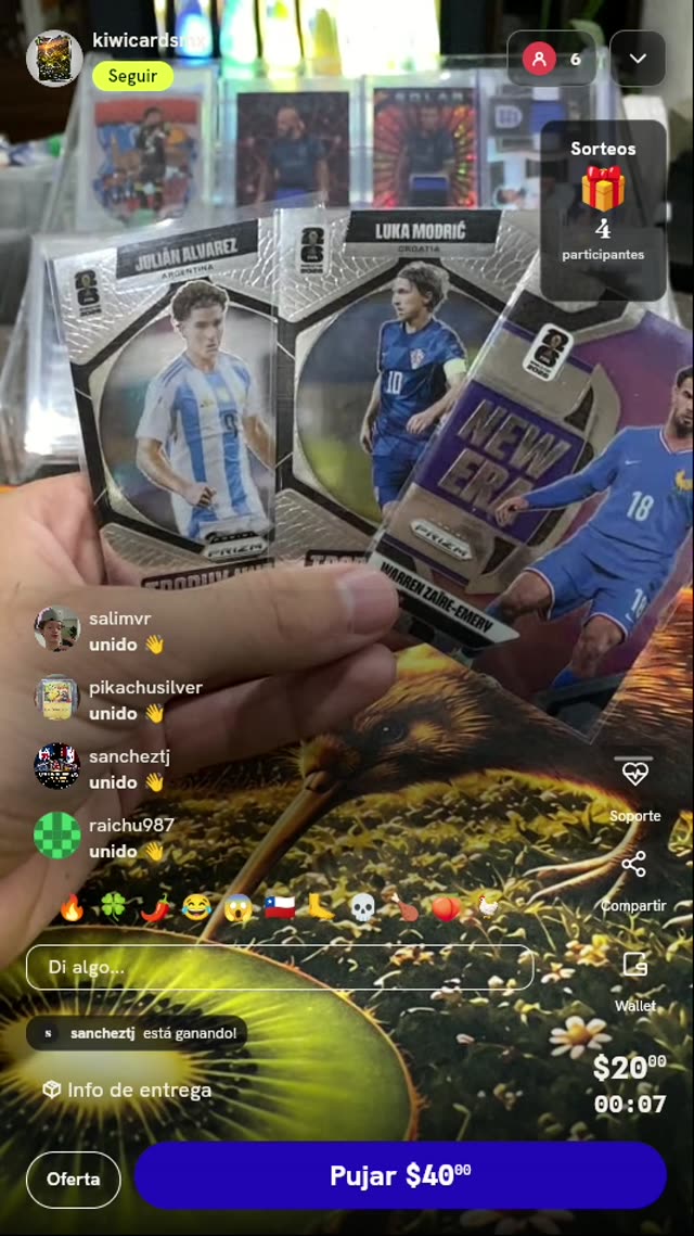 Lote Cartas Panini Prizm Soccer