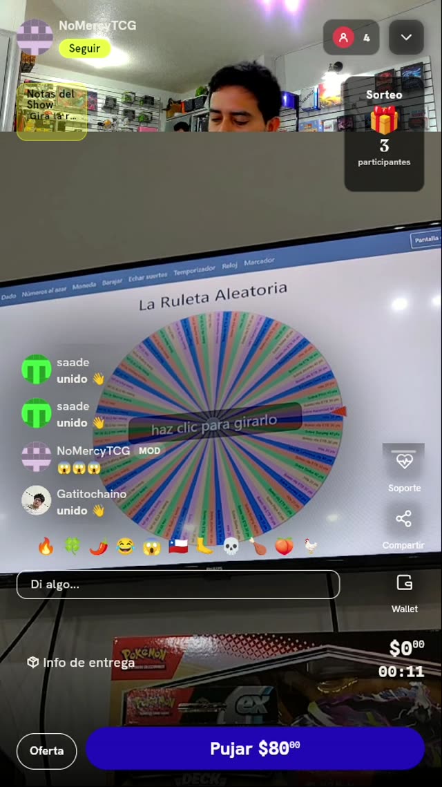Giro en Ruleta Aleatoria TCG
