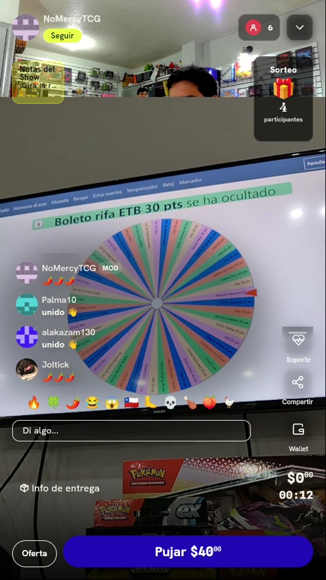 Giro de ruleta de premios Pokémon