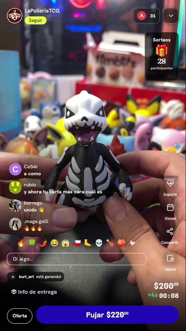 Figura Pokémon Charmander Esqueleto 3D
