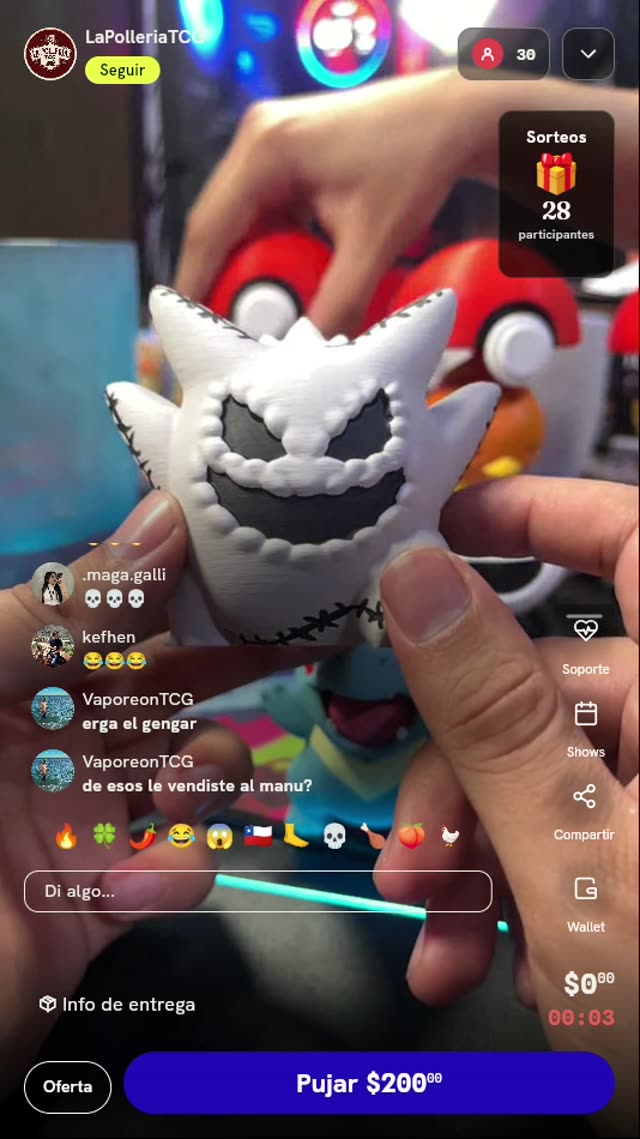 Figura 3D Gengar Estilo Oogie Boogie
