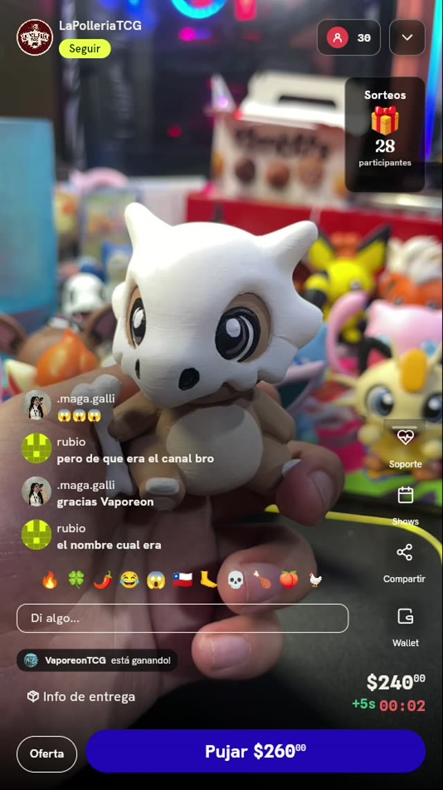 Figura Impresa en 3D Cubone Pokémon