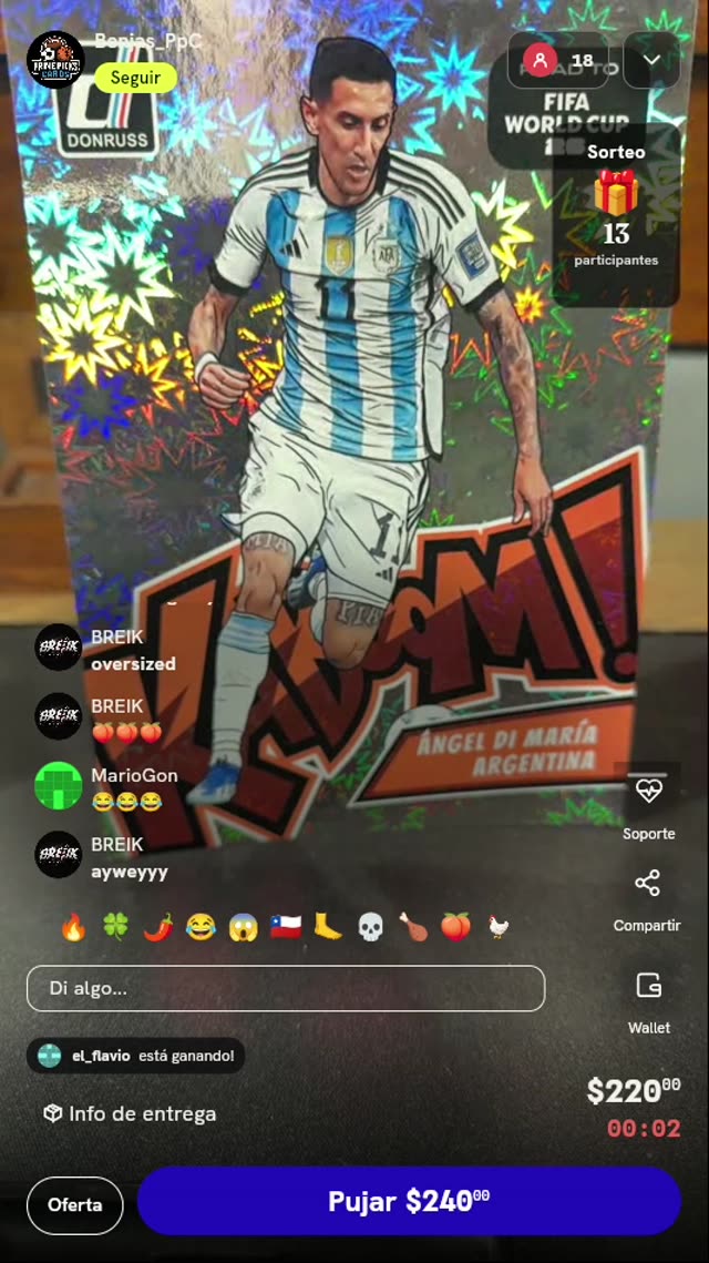 Carta Jumbo Kaboom! Ángel Di María