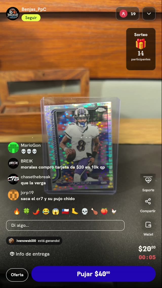 Carta Lamar Jackson Topps Chrome