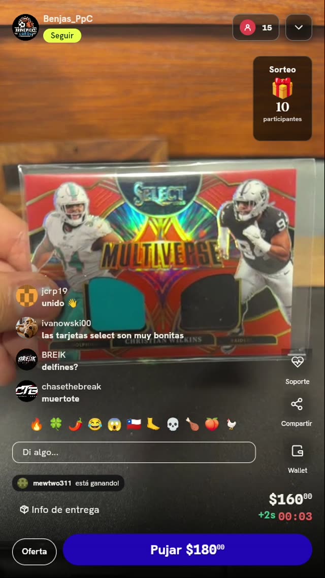 Carta Panini Select Christian Wilkins Multiverse