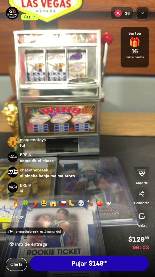 Cartas Panini y giros en tragamonedas mini