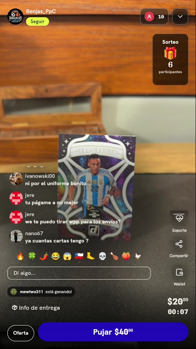 Carta Lautaro Martínez Zero Gravity