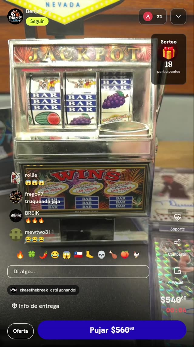 Mini máquina tragamonedas Las Vegas