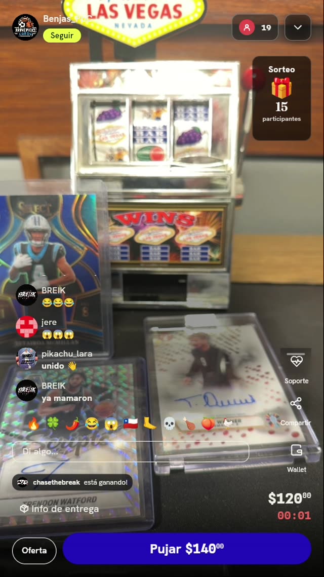 Tiros para Rifa de Cartas Coleccionables